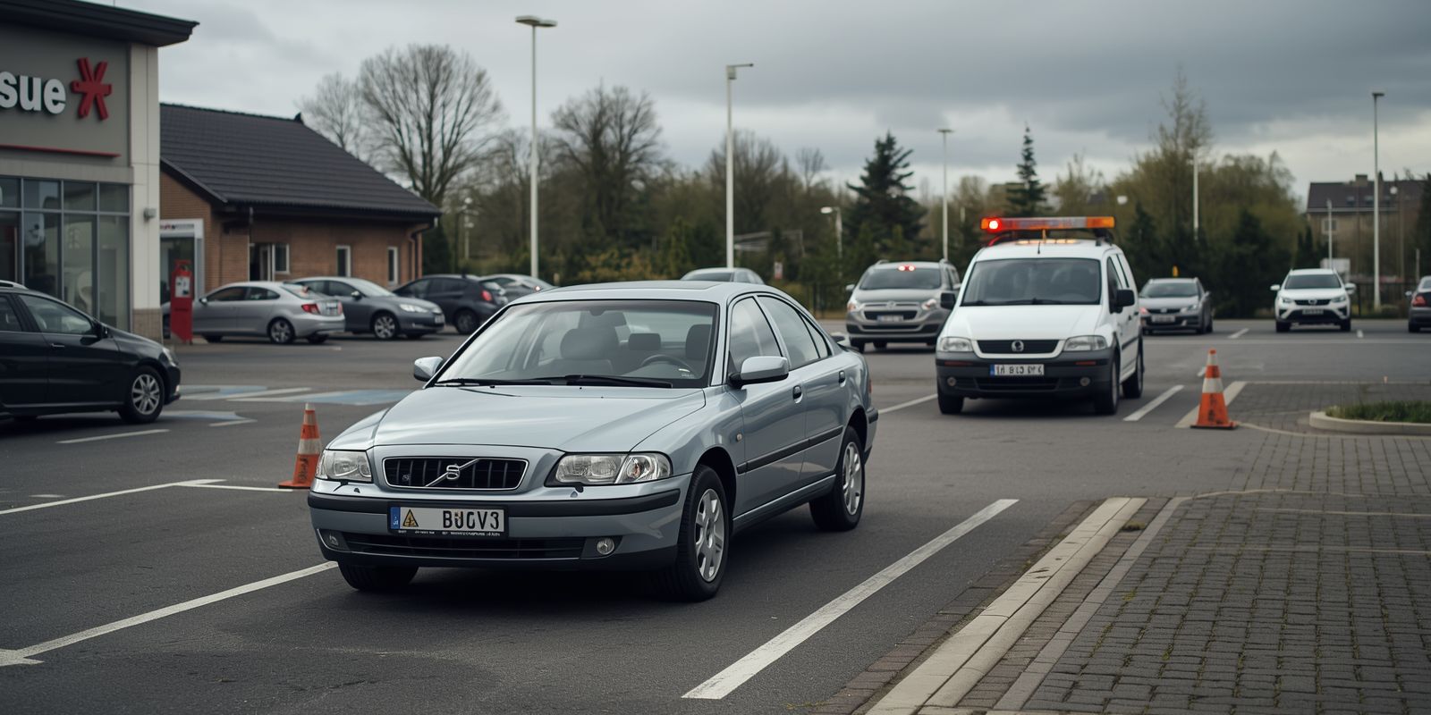 Awaria auta na parkingu, pomoc drogowa w Koninie i okolicach dojeżdża do kierowcy pod sklepem